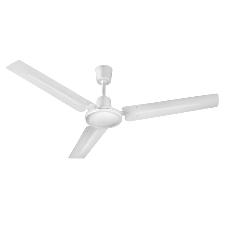 Ventilator de tavan Eurom, Ceiling Fan 48, 3 trepte ventilatie, debit aer 135 m³/min​​​​​​​, material metal si ABS, panou de control extern, alb