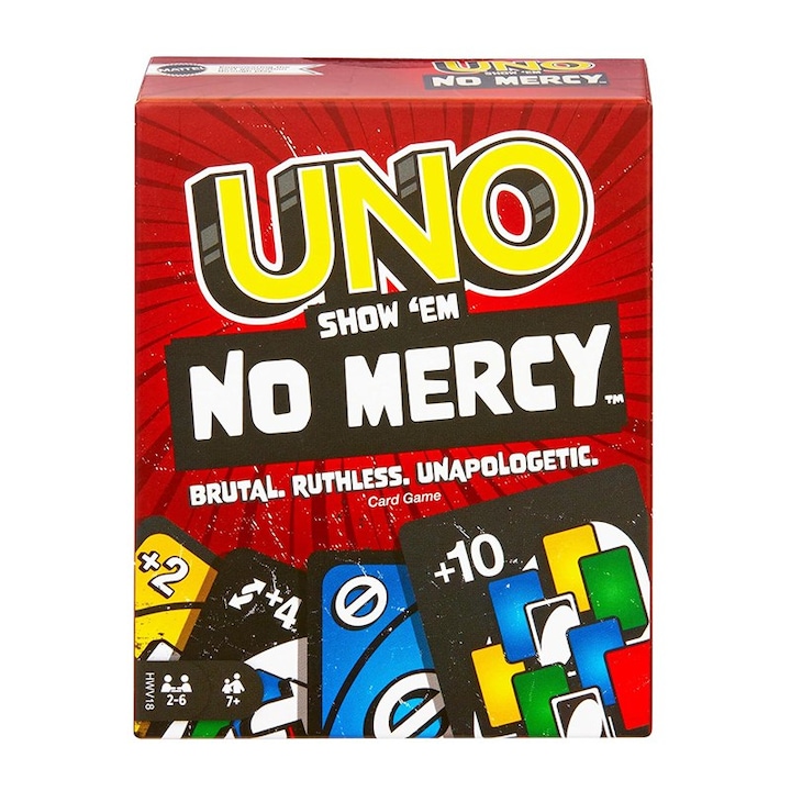 Stnqtsrv UNO Show 'em No Mercy Társasjáték 56 kártya többszínű minden korosztály számára