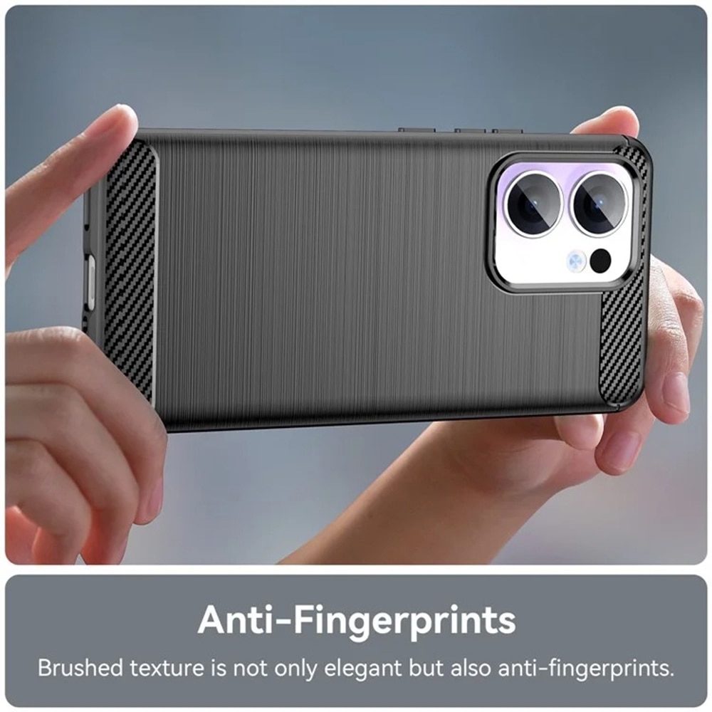 Husa pentru Oppo Reno 13 Carbon Liquid Silicone Negru denim