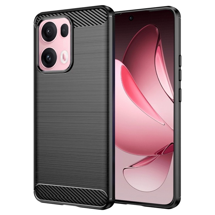 Кейс за Oppo Reno 13 Pro Carbon Liquid Silicone Denim черен