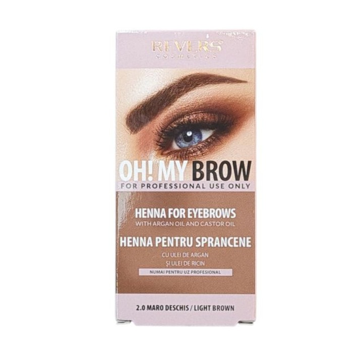 Henna pentru sprancene 2.0 Maro Deschis Revers