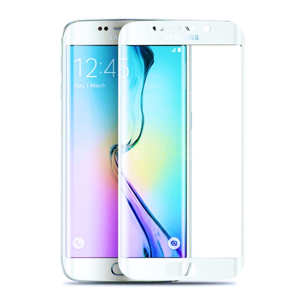 Folie din sticla 3D Eurocell pentru Samsung Galaxy S7 edge, alb