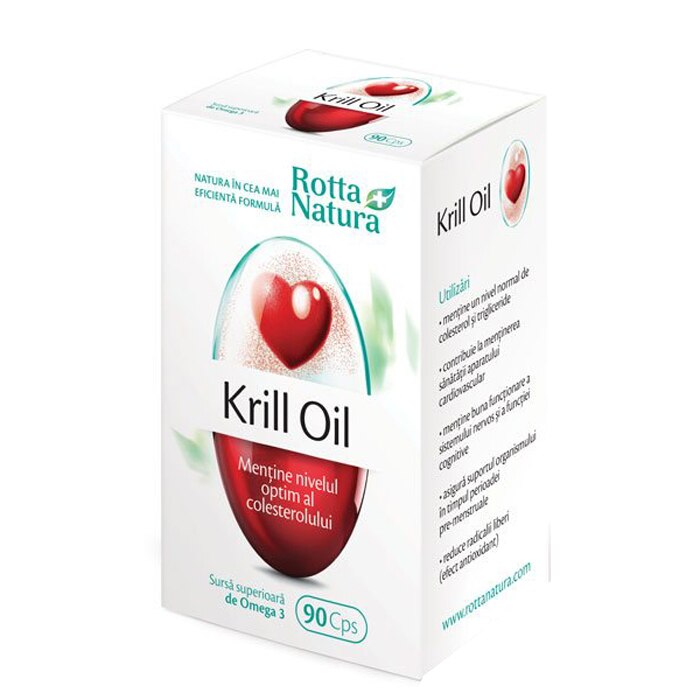 Supliment alimentar Krill Oil 500 mg, Rotta Natura, 90 capsule