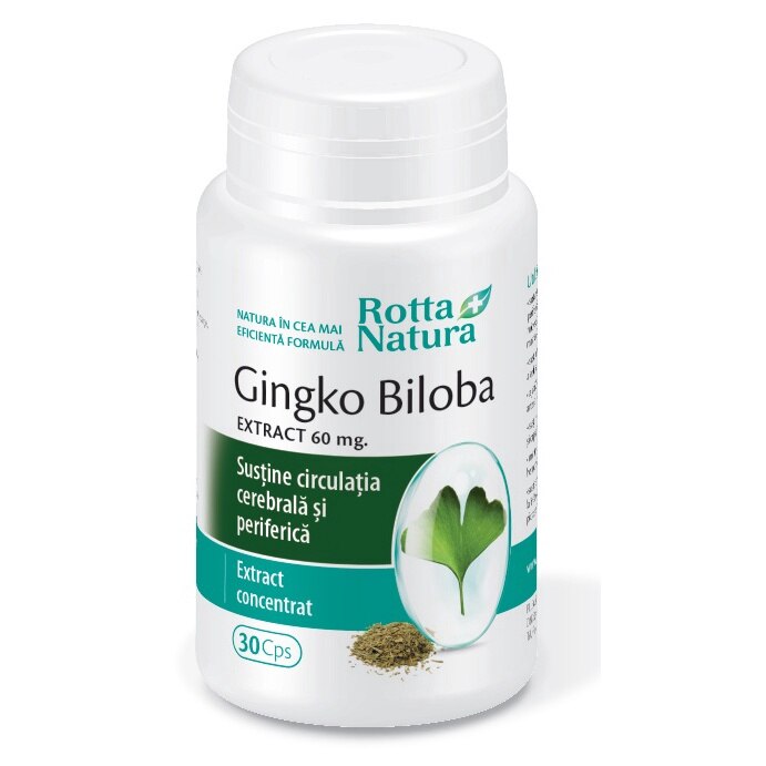 Ginkgo Biloba 60mg, Rotta Natura, 30cps