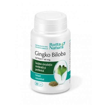 Gingko Biloba 60 mg 30 capsule Rotta Natura Gingko Biloba 60 mg 30 capsule Rotta Natura