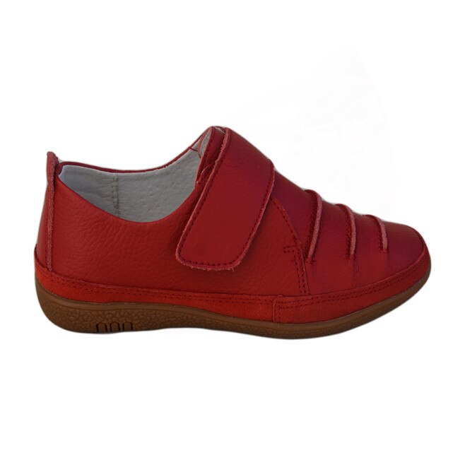 Pantofi sport, comozi, din piele naturala, D&J Exclusive, Rosu