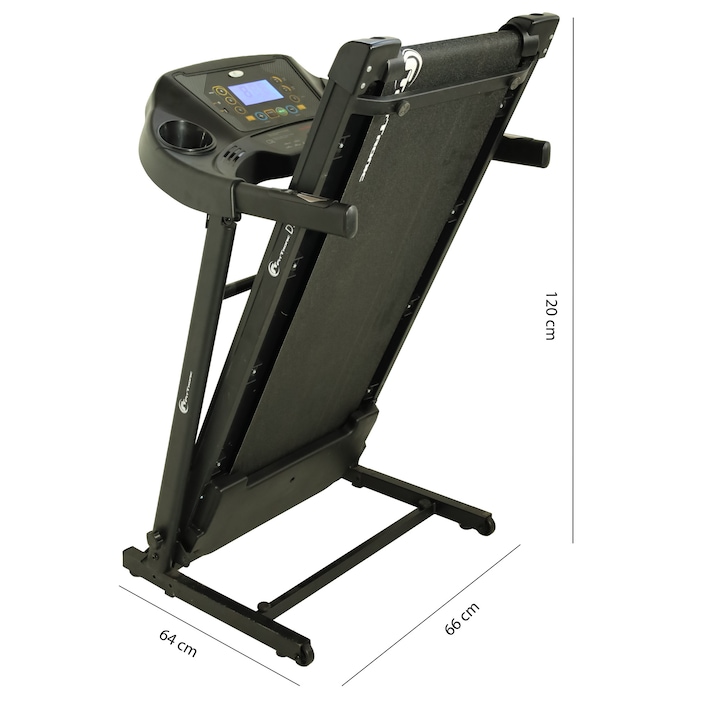 Banda de alergare electrica FitTronic® Delta 30, motor max 2.5 CP, App Kinomap, Zwift, Newrunway, greutate suportata 100 kg, mp3 player, intrare usb pt ascultare muzica, programe prestabilite
