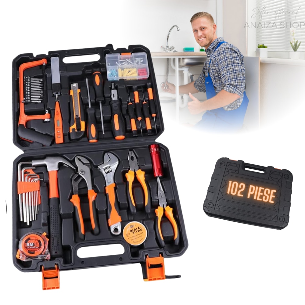 Trusă de Scule Uz Casnic – 102 piese | Set complet izaana tools