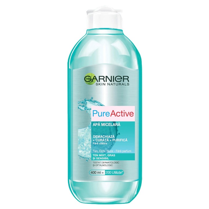 3 db Garnier Pure Active micellás víz 400 ml-es kiszerelésben