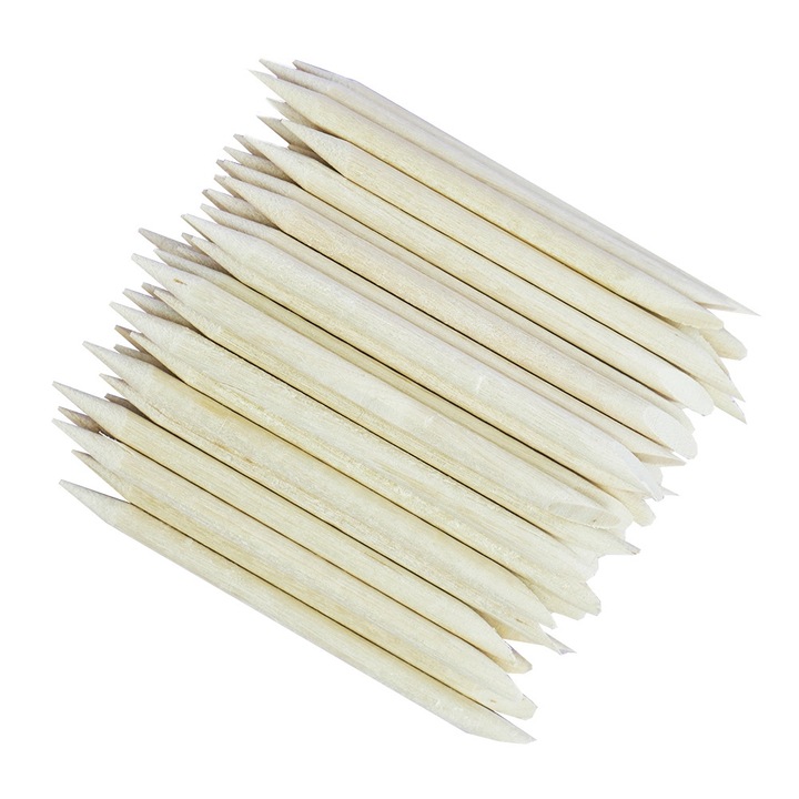 Комплект 50 пръчици за кожички TUFI PROFI, 6,5 см, бежови