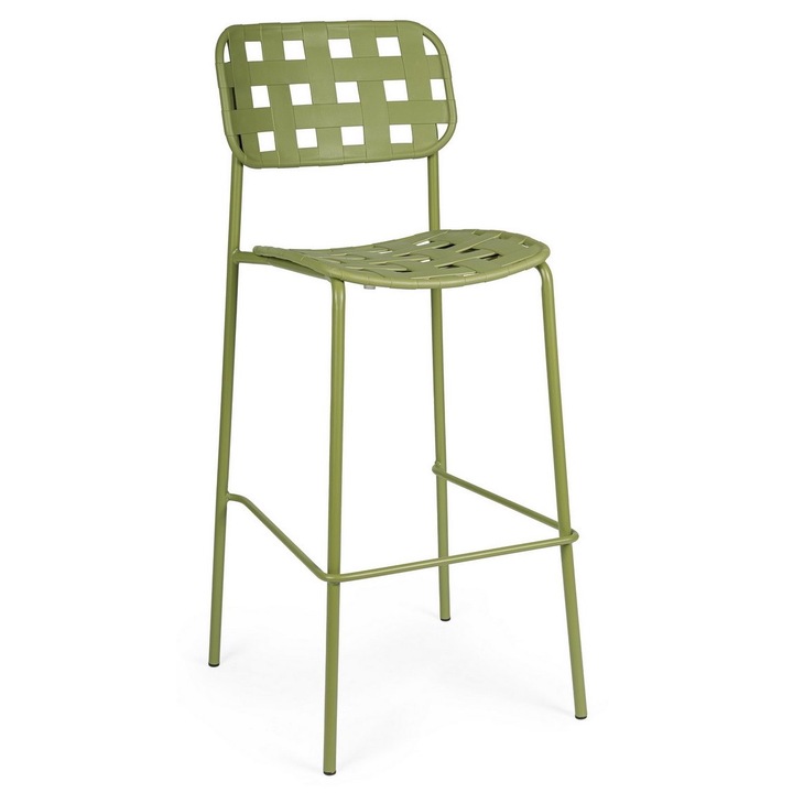 Szett 4 db zöld acél bárszék Clover 52x45x109 cm