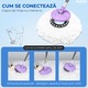 Set Mop Rotativ Macvi® cu Galeata Dubla, Actiune si 2 Rezerve Microfibra, Rotatie 360°, Sistem Stoarcere Automata, Coada Reglabila telescopica, Mop Profesional pentru Parchet, Gresie, Marmura, Alb Gri