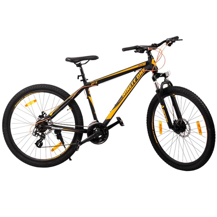 Велосипед MTB, PROCART, колела 27,5 цола, 21 скорости, скоростен лост Shimano, дискови спирачки, черно-оранжево