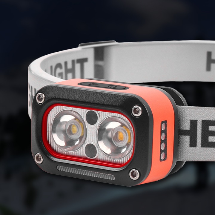 Предна с две лещи, 1500 лумена, със сензор, 5 нива на яркост, водоустойчивост IPX5, презареждаща се през USB Type-C, лека