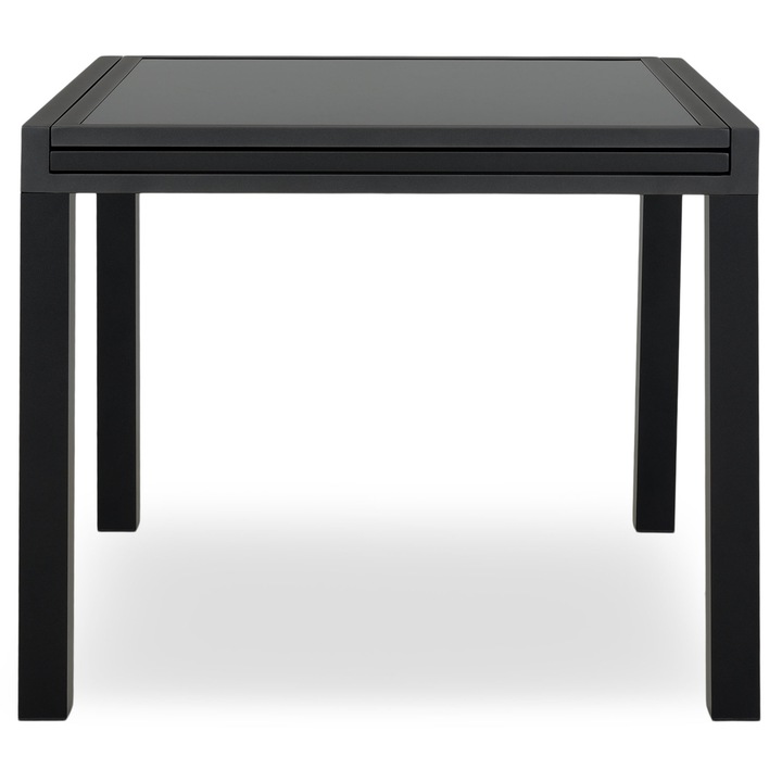 Masa extensibila mica gradina/terasa, Maison Mex LUCCA, L.90/180 l.90 H.75 cm, gri