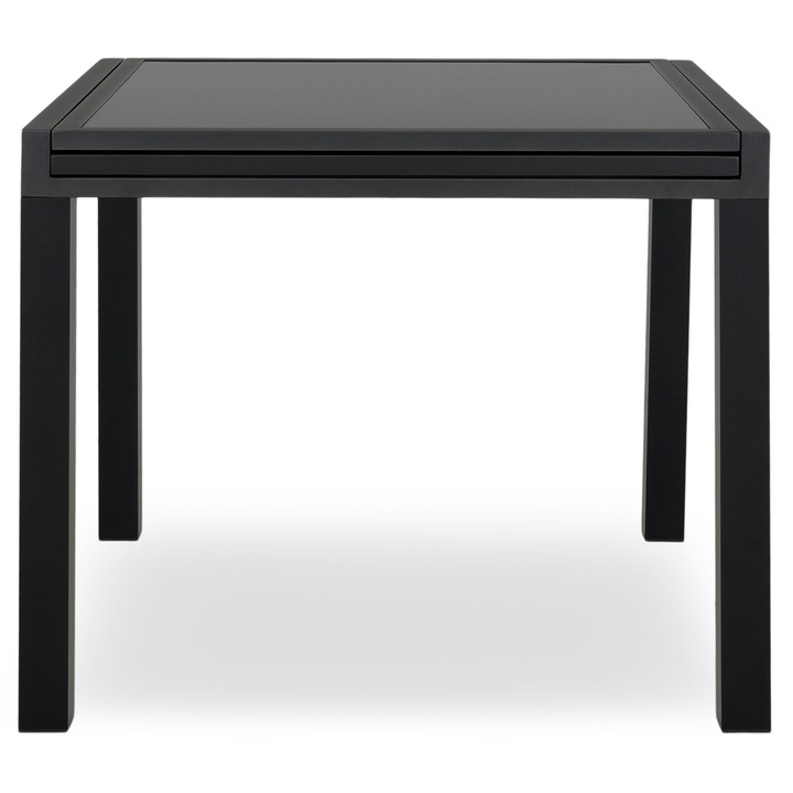 Masa extensibila mica gradina/terasa, Maison Mex LUCCA, L.90/180 l.90 H.75 cm, gri