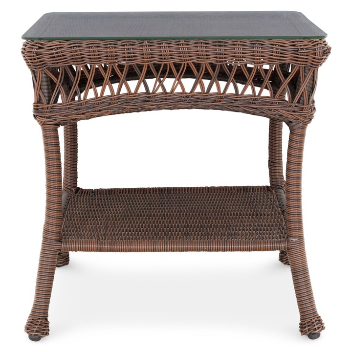 Masuta colt gradina/terasa, Maison Mex SUSAN, L.51 l.51 H.51 cm, maro