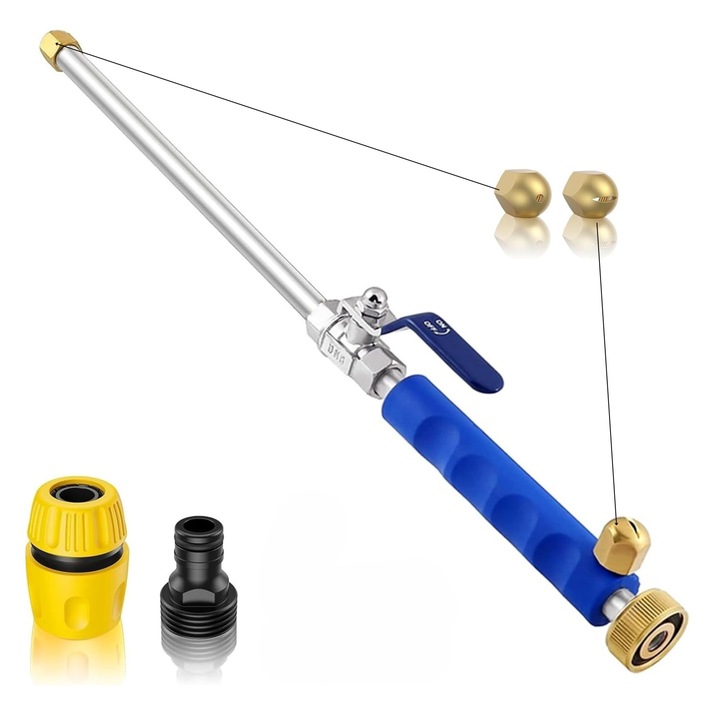 Lance pentru furtun de inalta presiune, Mengine, cu 2 duze si conector 1 /2