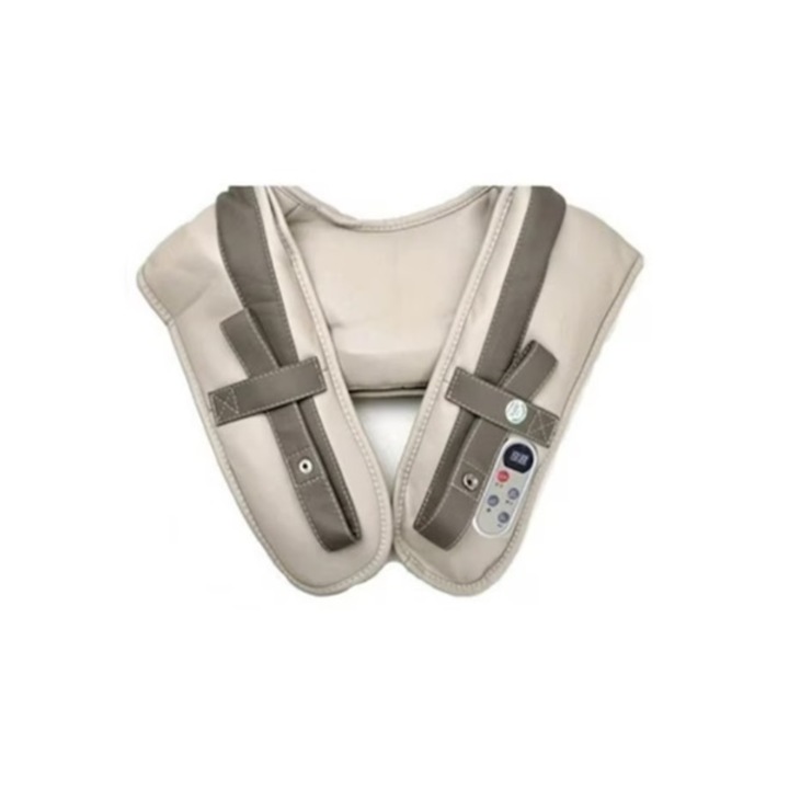 Centura pentru masaj cervical si lombar, amelioreaza durerile musculare, vibratii intense cu programe variate, coshop®
