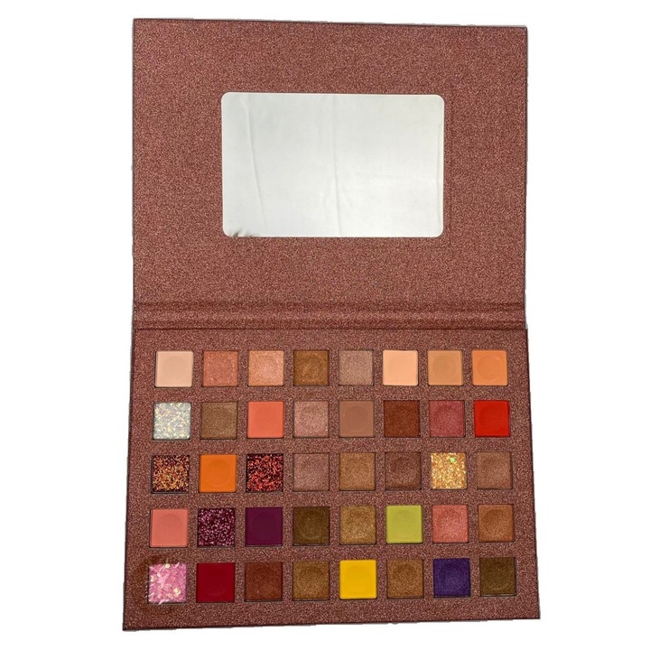 Flo Make-up Kids szemhéjpúder paletta, 40 pigmentált szín, barna csillogással