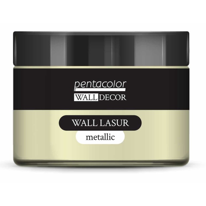 Vopsea perete, Pentacolor Kft, metalizata 150 ml alb sidefat