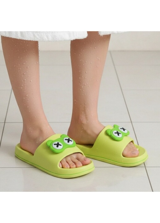 Papuci veseli H696verde 114702, Verde, 38-39
