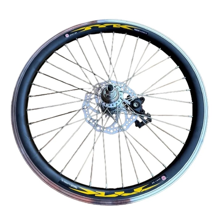 Roata 20" Dubla aluminiu disc filet fata