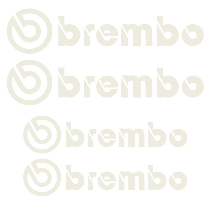 Sticker Brembo, Set 4buc etrieri, alb