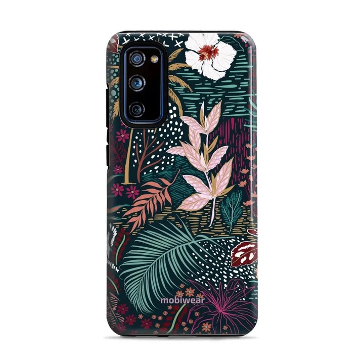 Husa rezistenta Mobiwear Elite Pro, Samsung Galaxy S20 FE, design flori, multicolor