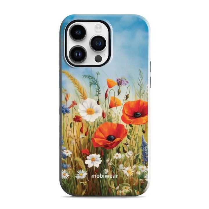 Husa rezistenta Mobiwear Elite Pro pentru Apple iPhone 14 Pro Max, multicolor, 2 straturi de protectie, design ergonomic