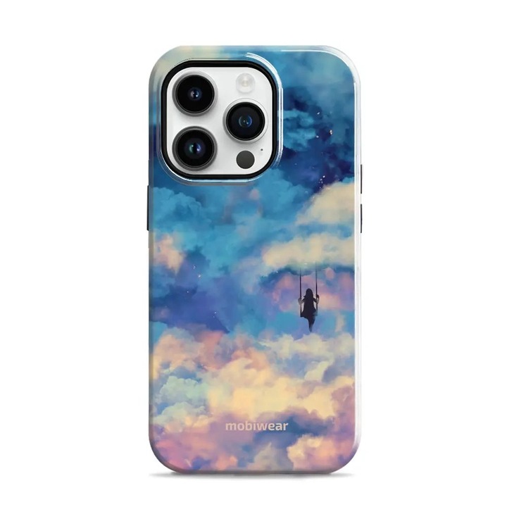 Husa rezistenta Mobiwear Elite Pro pentru Apple iPhone 14 Pro, multicolor, 2 straturi de protectie