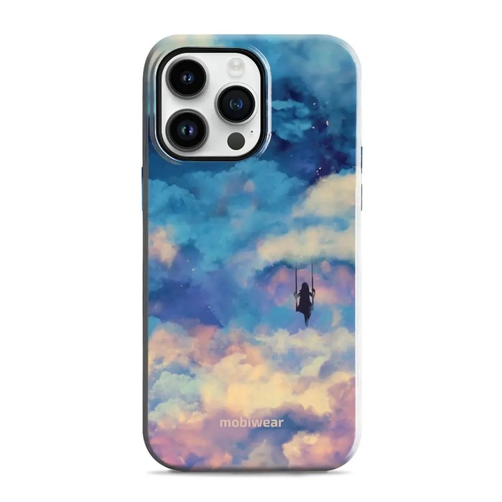 Husa rezistenta Mobiwear Elite Pro pentru Apple iPhone 14 Pro Max, multicolor, 2 straturi de protectie