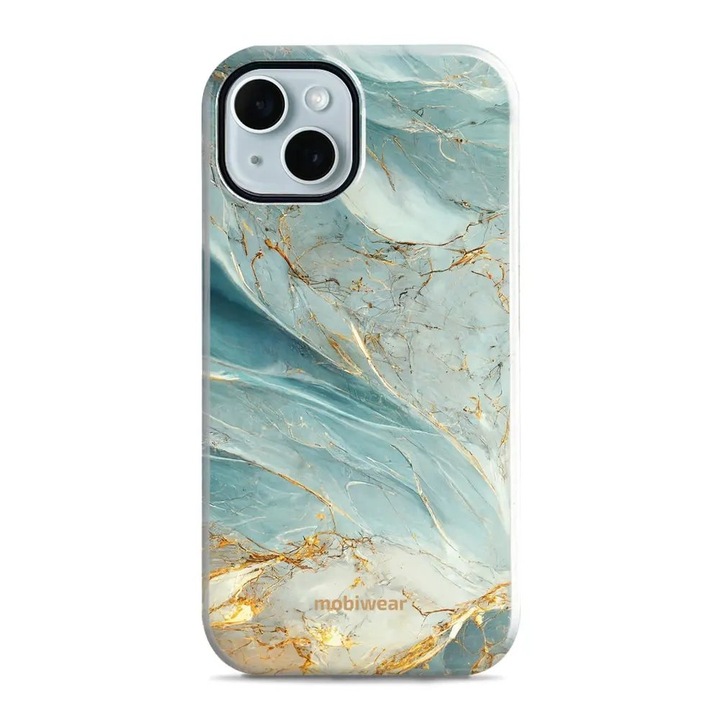 Mobiwear Elite Pro strapabíró tok Apple iPhone 14-hez, zöld és arany, 2 rétegű, ütésálló védelem