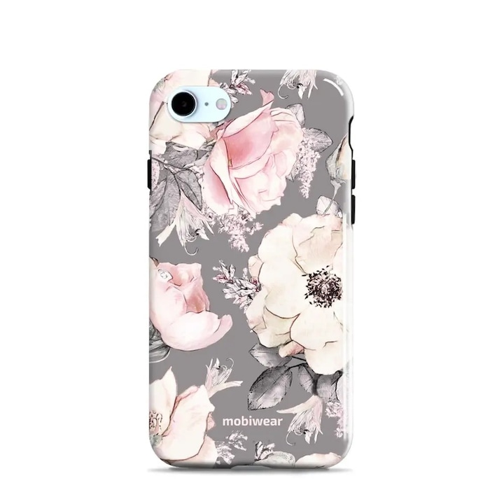Устойчив калъф Mobiwear Elite Pro за Apple iPhone 7 / 8 / SE 2020 / SE 2022, дизайн с цветя, многоцветен