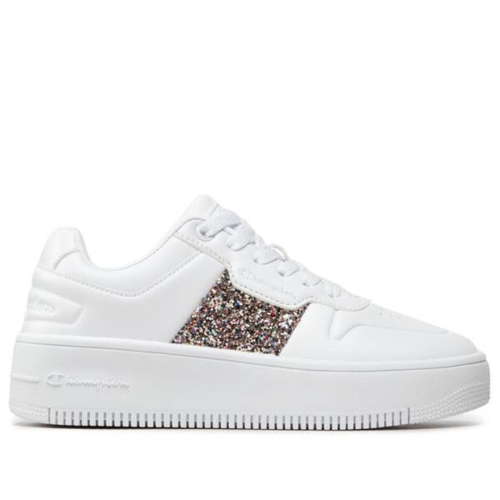 Champion női tornacipő, szintetikus, fehér, platform, fényes, 40 EU