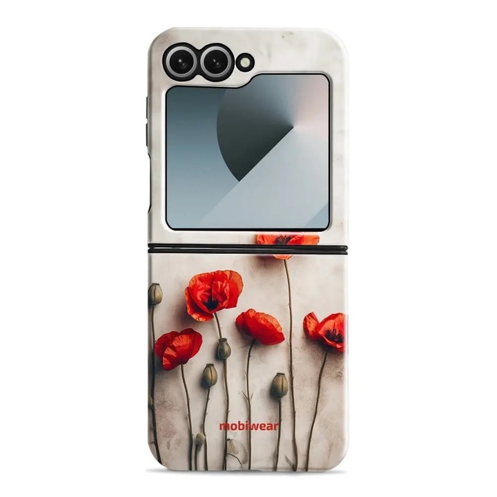 Устойчив калъф Mobiwear Elite Pro за Samsung Galaxy Z Flip 6, многоцветен, стойка, магнитно затваряне