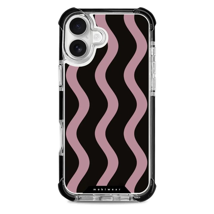 Husa rezistenta Mobiwear MagSafe Elite Bumper pentru Apple iPhone 16 Plus, violet, design modern, protectie maxima