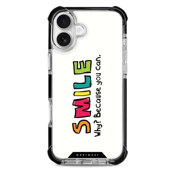 Husa rezistenta Mobiwear MagSafe Elite Bumper pentru Apple iPhone 16 Plus, protectie maxima, design modern, multicolor