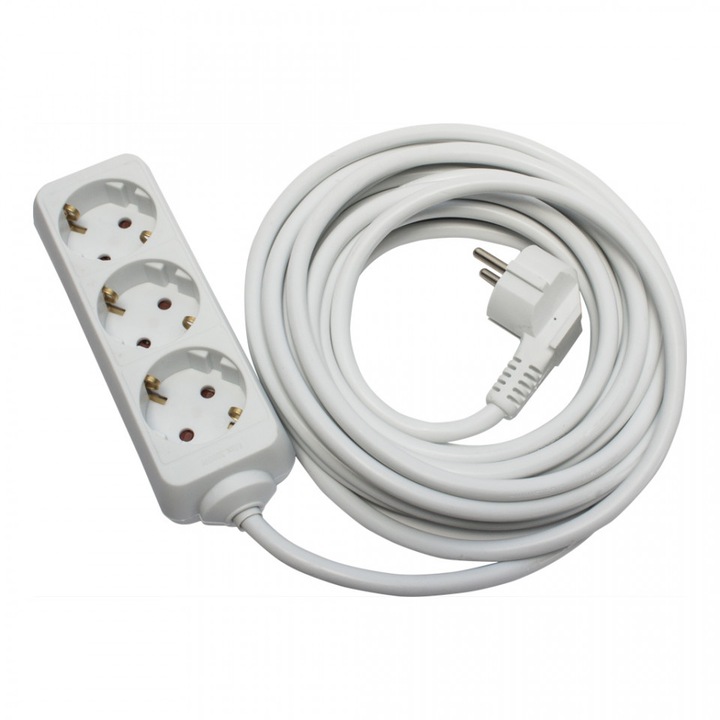 Prelungitor 3 prize, 10 metri, cablu 3x1.5 Bachmann