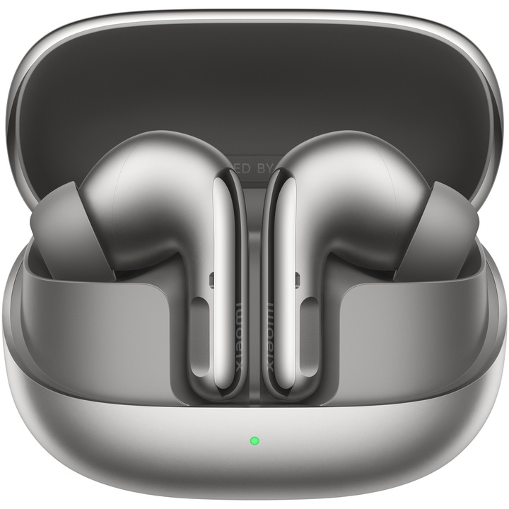 Casti In-Ear Xiaomi Buds 5 Pro BT, Wireless, Bluetooth, ANC, ENC, Autonomie 38h, 2.1Mbps HiFi, Harman AudioEFX, Titanium
