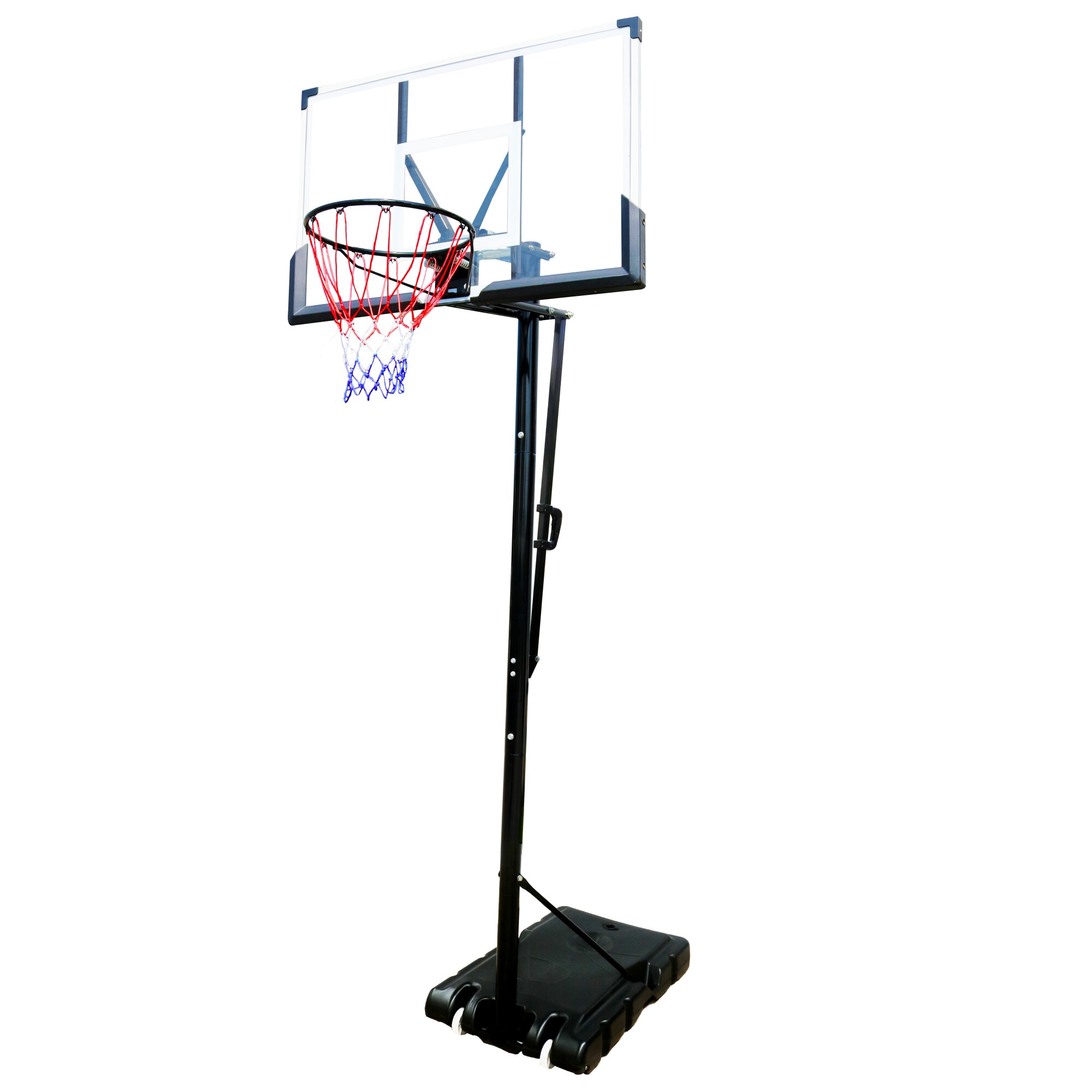 Panou de baschet mobil Action One Buzzer, inaltime reglabila 245-305 cm, panou 112x72 cm