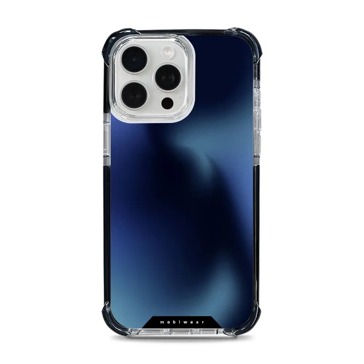 Carcasa Mobiwear MagSafe Elite Bumper pentru Apple iPhone 15 Pro Max, rezistenta la socuri, culoare albastra