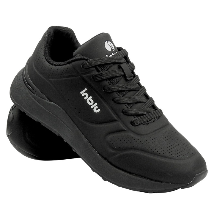 INBLU ferfi sportcipo, eco-bor, fekete1, Fekete