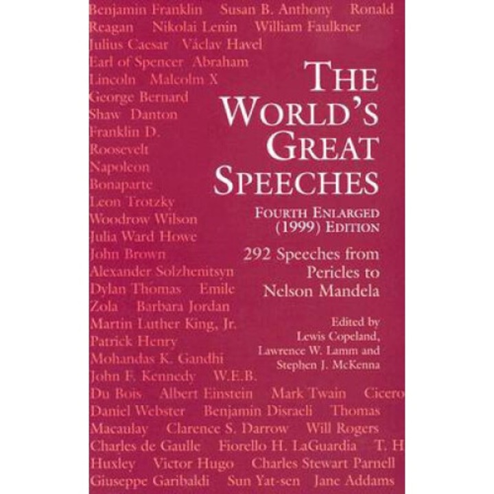 The World's Great Speeches: Fourth Enlarged (1999) Edition - Lewis Copeland