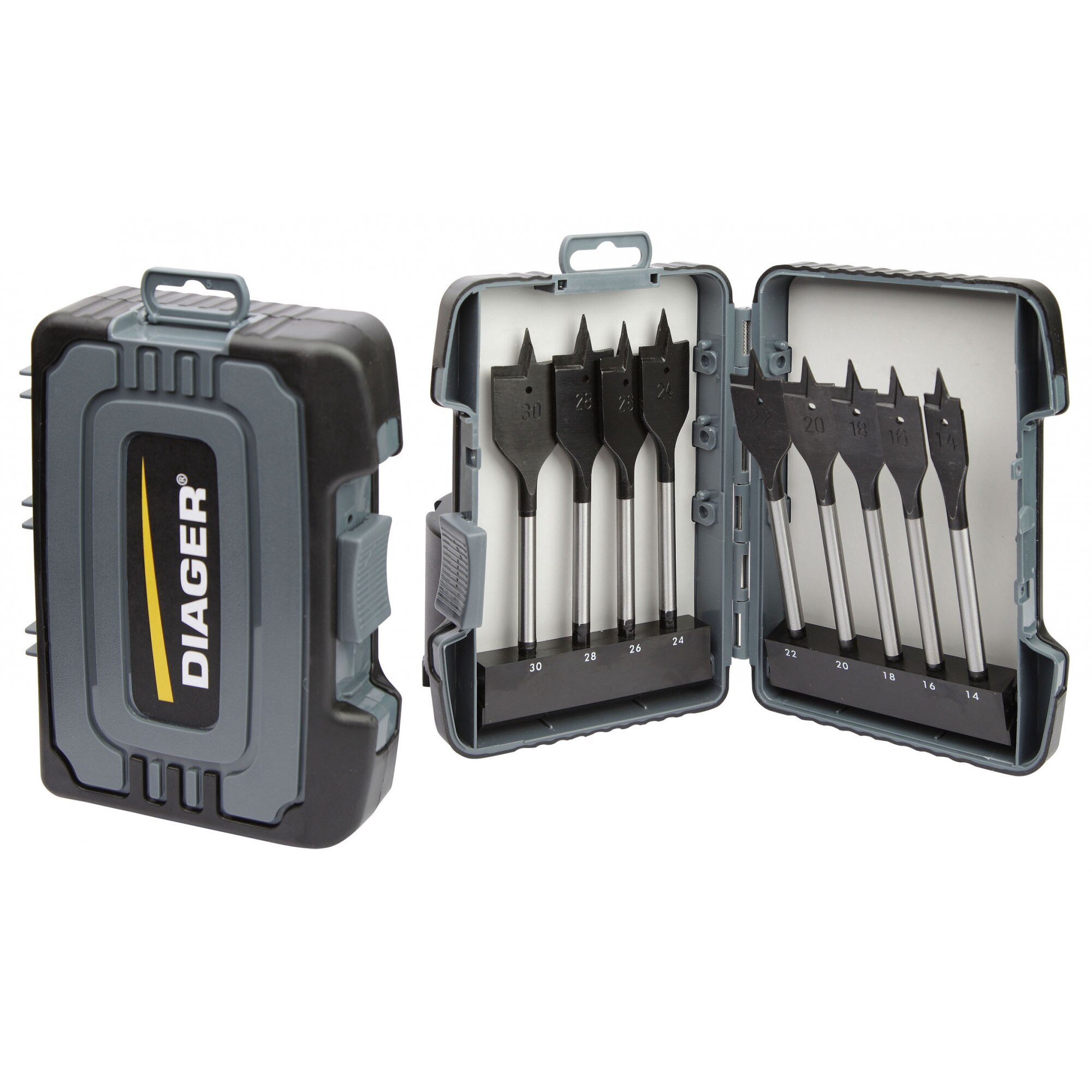 Set 9 burghie plate pentru lemn 14-16-18-20-22-24-26-28-30mm