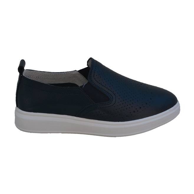 Balerini cu talpa groasa si bareta, D&J Exclusive, Albastru marin