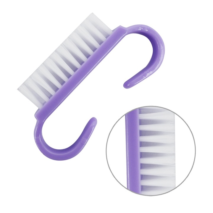 Лилава четка за нокти TUFI PROFI PREMIUM, професионална, почиства деликатно