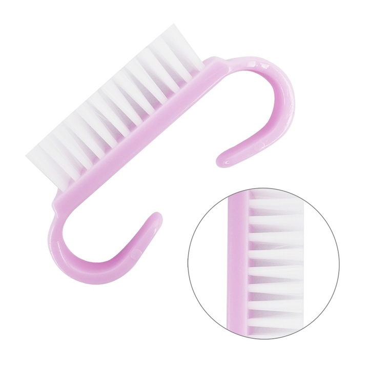 Четка за нокти TUFI PROFI PREMIUM, розова, професионална, почиства деликатно