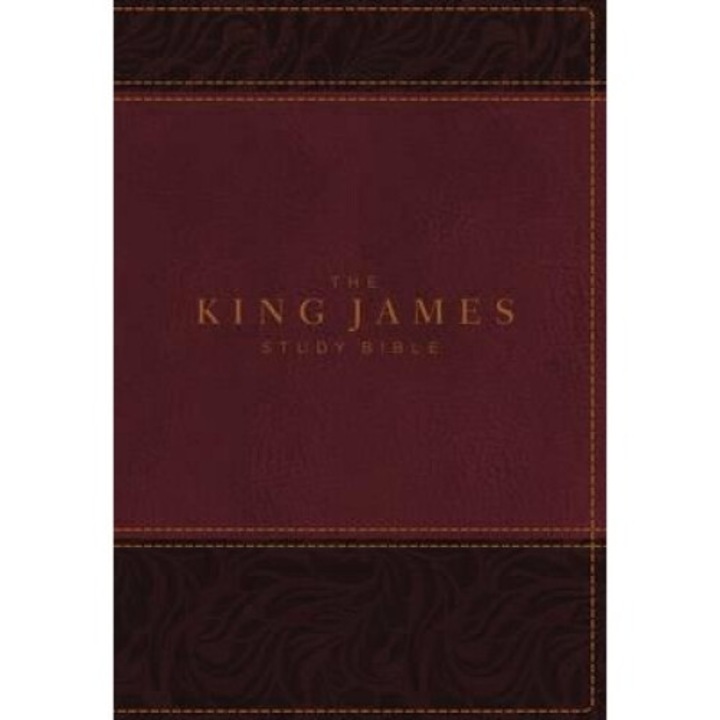 The King James Study Bible, Imitation Leather, Burgundy, Indexed, Full-color Edition - Thomas Nelson