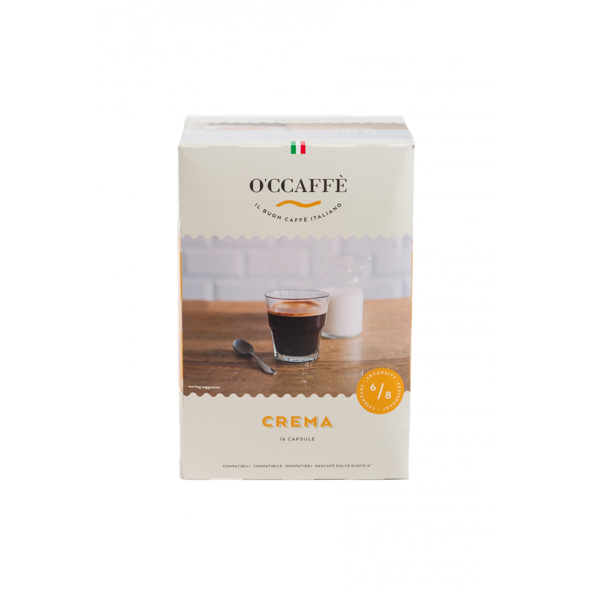 Capsule O'CCAFFE Crema, 16 capsule, compatibile Dolce Gusto